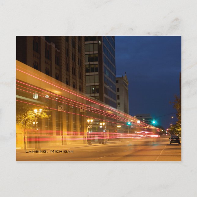 Cartão Postal Luzes da cidade (Frente)