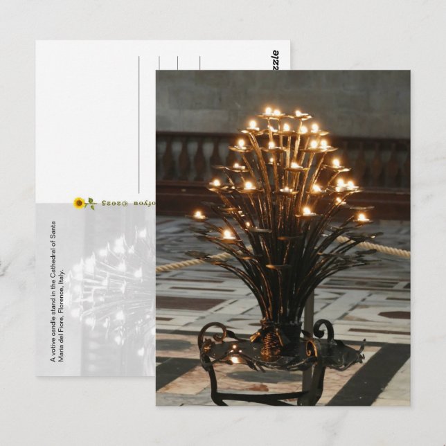 Cartão Postal Luzes da Fé, Florença, Itália -  (Frente/Verso)