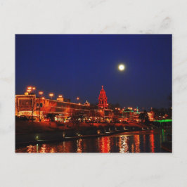 Cartão Postal Luzes da Kansas City Plaza sob a Lua Cheia