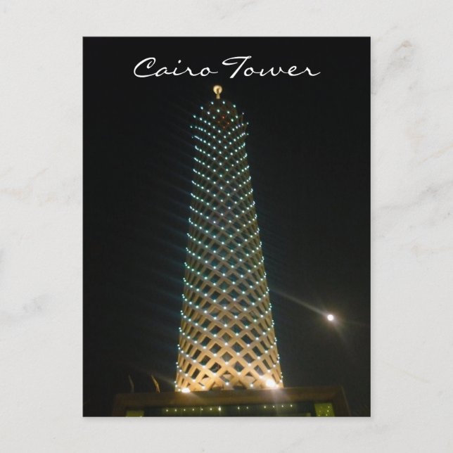 Cartão Postal luzes da torre do cairo (Frente)