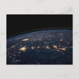 Cartão Postal Luzes das cidades do sul dos Estados Unidos.