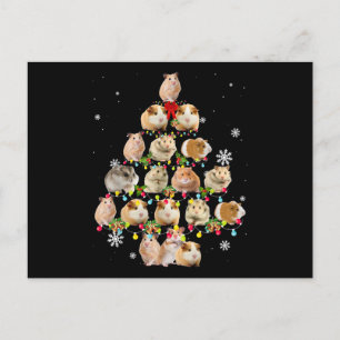 Cartão Postal Luzes De árvore De Natal De Porquinho Da Índia Pre