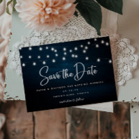 Luzes de Corda de Madeira Rústica Azul Marinho Sal