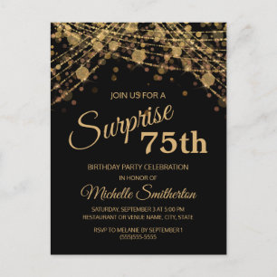Cartão Postal Luzes de Corda de Ouro Preto Surpresa 75º Aniversá