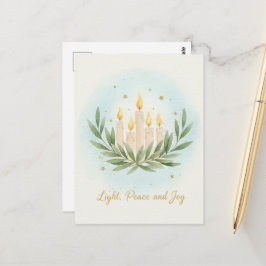 Cartão Postal Luzes de Hanukkah