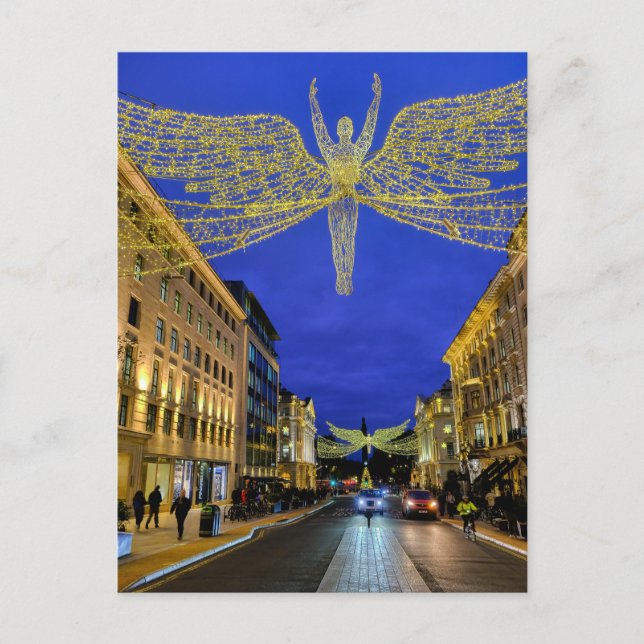 Cartão Postal Luzes de Natal, Rua Regente, Cartão-postal de Lond (Frente)