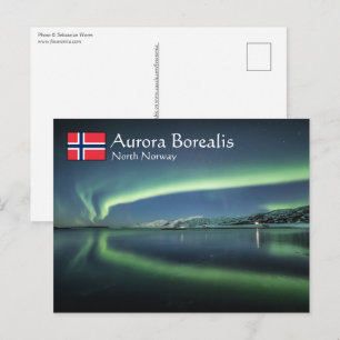 Cartão Postal Luzes do Norte Noruega