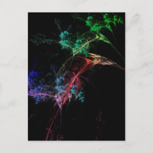 Cartão Postal Luzes Mágicas de Arte Abstrata