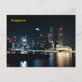 Cartão Postal luzes noturnas de Singapura