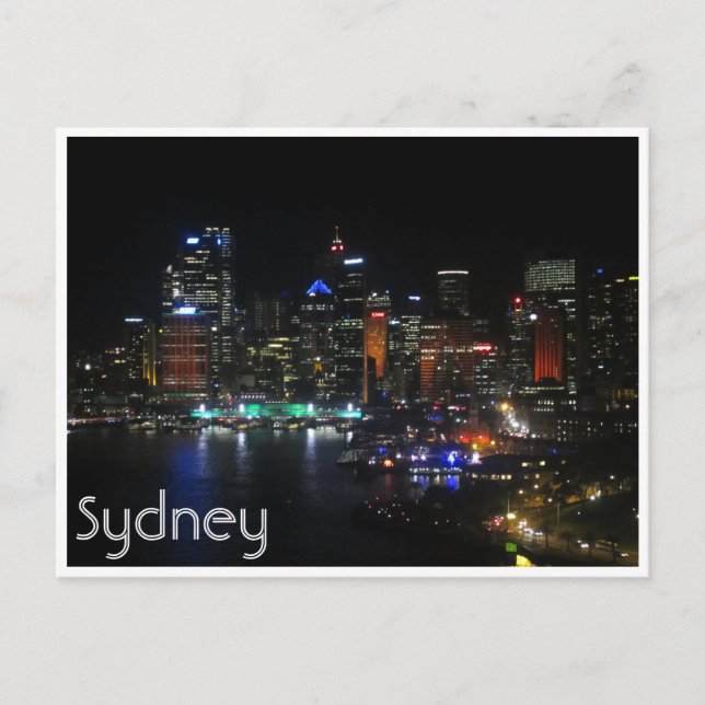Cartão Postal luzes vívidas da sydney (Frente)