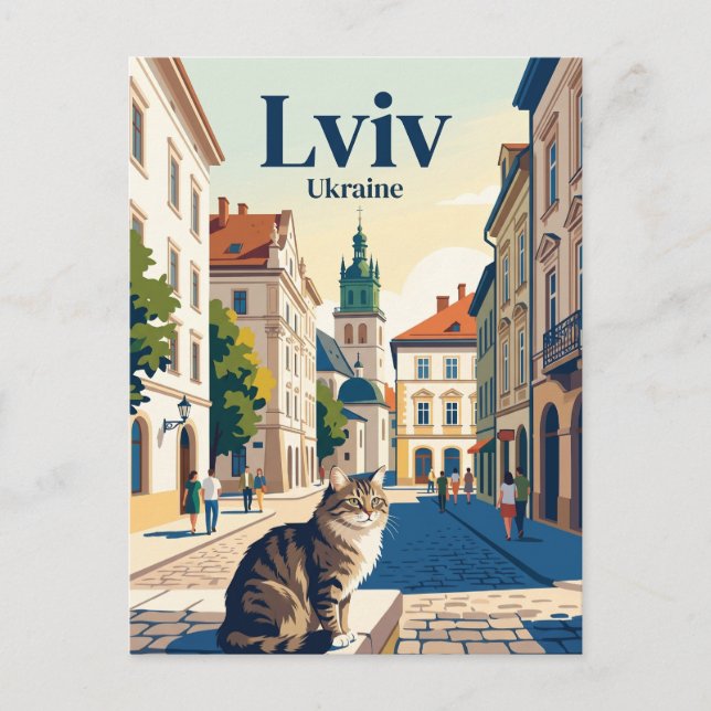 Cartão Postal Lviv Ucrânia (Frente)