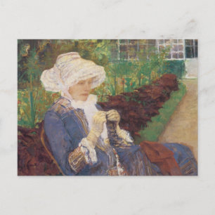 Cartão Postal Lydia Crocheting no Jardim de Marly, Mary Cassatt