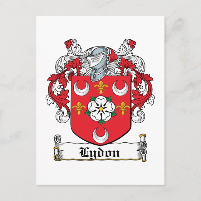 Cartão Postal Lydon Family Crest (Frente)