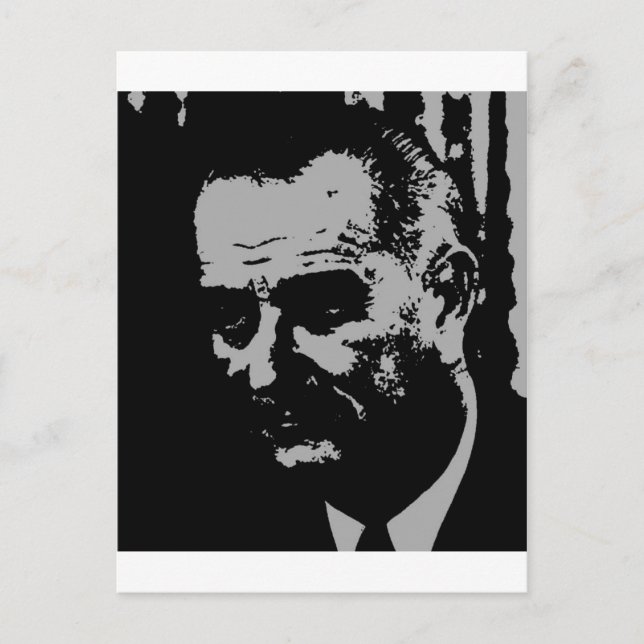 Cartão Postal Lyndon B. Johnson silhouette (Frente)