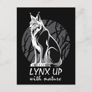 Cartão Postal Lynx up com a Natureza