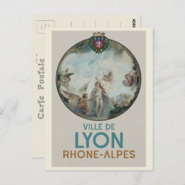 Cartão Postal Lyon vintage pintando França