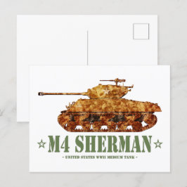 Cartão Postal M4 Sherman Segunda Guerra Mundial, 2.ª Estação Ame