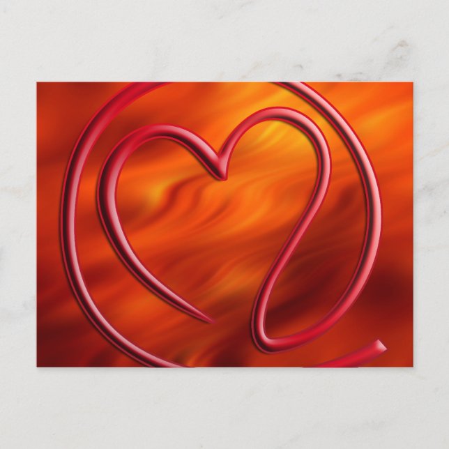 Cartão Postal m a i l 4 | vermelho-fogo (Frente)