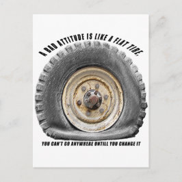 Cartão Postal Má Atitude Como Pneu Furado