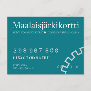 Cartão Postal Maalaisjärkikortti - muokattava - postikortti