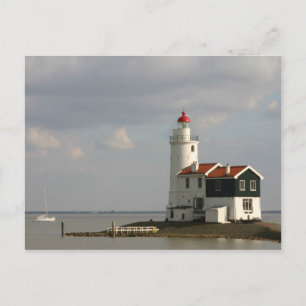 Cartão Postal Maarken Lighthouse North Holland, Países Baixos