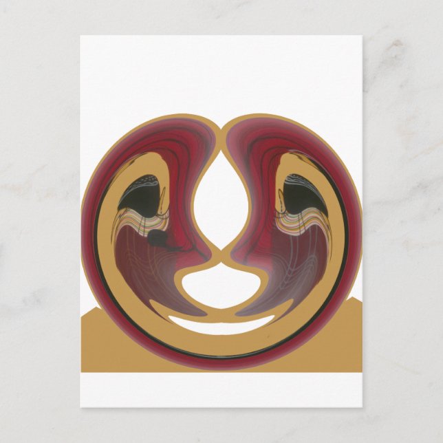 Cartão Postal Maasai Tribal Whirl Art Impressão (Frente)