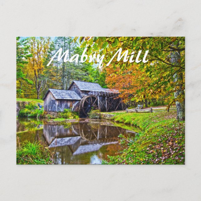 Cartão Postal mabry mill na virgínia (Frente)