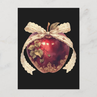 Cartão Postal Maçã Escura de Veneno Gótico Romance Halloween