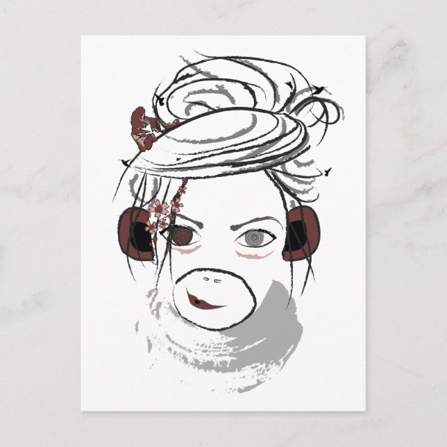 Cartão Postal macaco. (Frente)