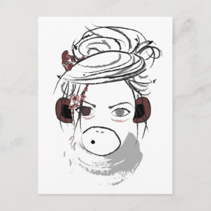 Cartão Postal macaco.