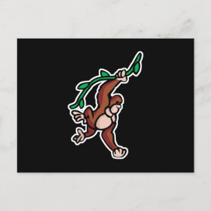 Cartão Postal macaco-aranha-de-barriga-branca