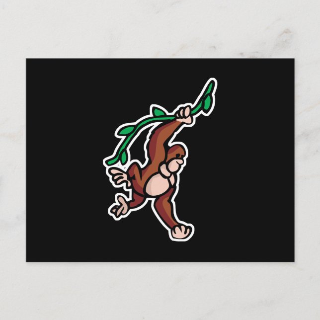 Cartão Postal macaco-aranha-de-barriga-branca (Frente)