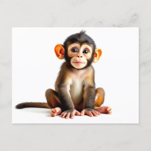 Cartão Postal Macaco-Bebê