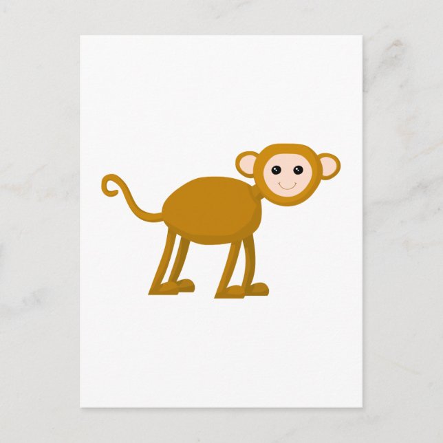 Cartão Postal Macaco Bonito. (Frente)