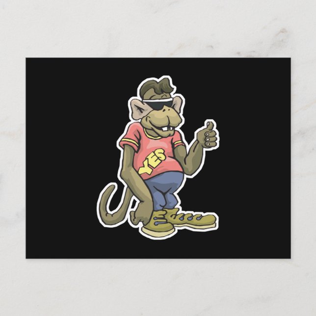 Cartão Postal macaco cara legal (Frente)