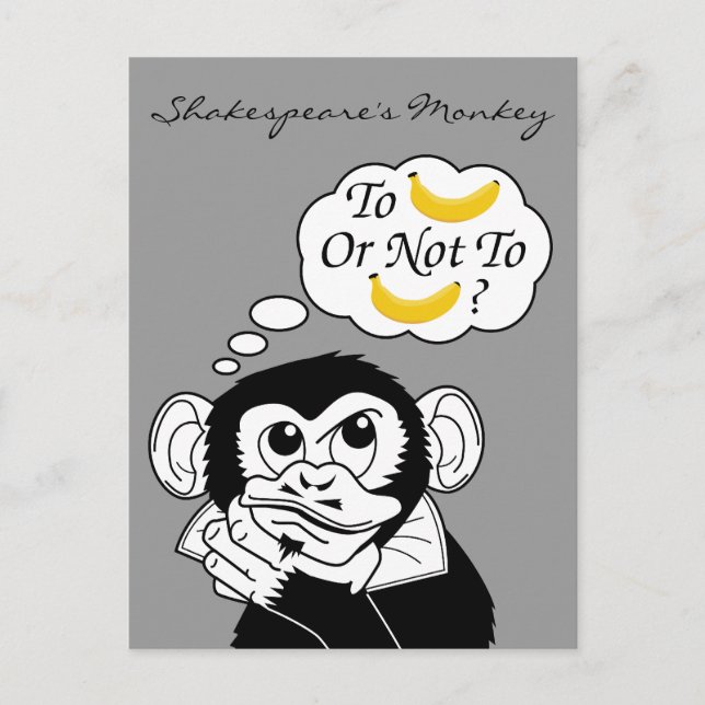 Cartão Postal Macaco de Shakespeare (Frente)