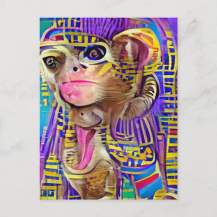 Cartão Postal Macaco Egípcio Jigsee