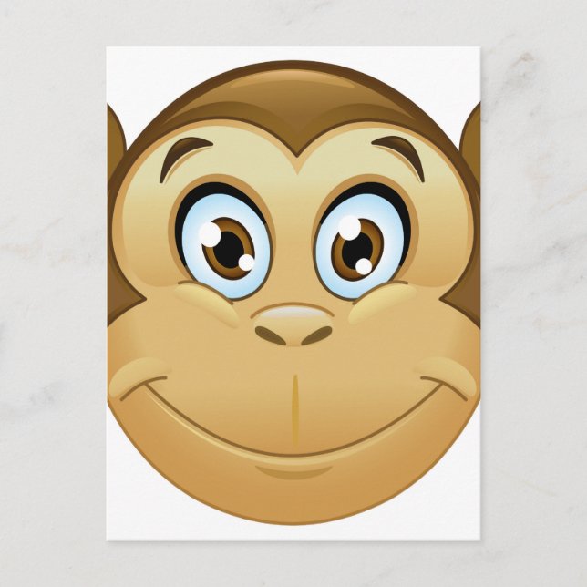 Cartão Postal macaco emoji (Frente)