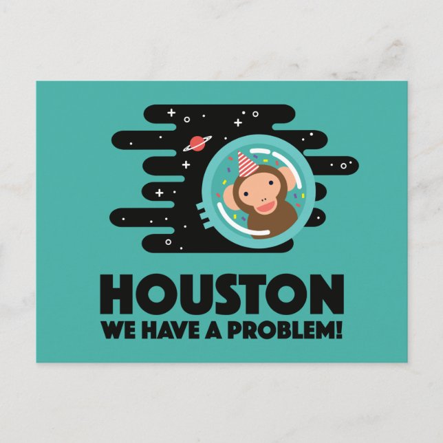 Cartão Postal Macaco Espacial (Frente)