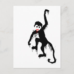 Cartão Postal macaco furado