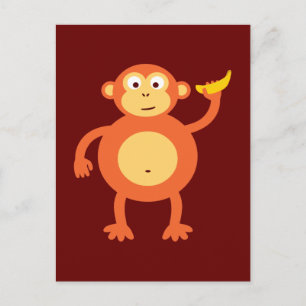 Cartão Postal Macaco Laranja
