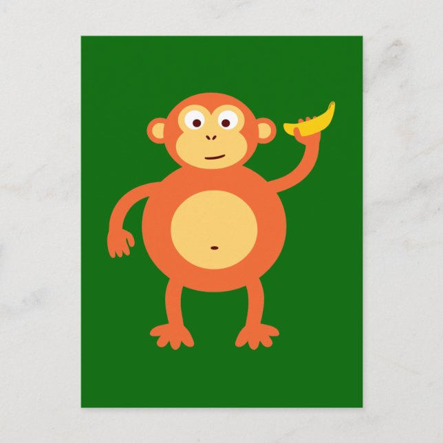 Cartão Postal Macaco Laranja (Frente)