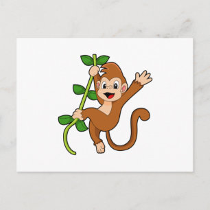 Cartão Postal Macaco na Selva