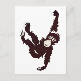 Cartão Postal Macaco Prendendo