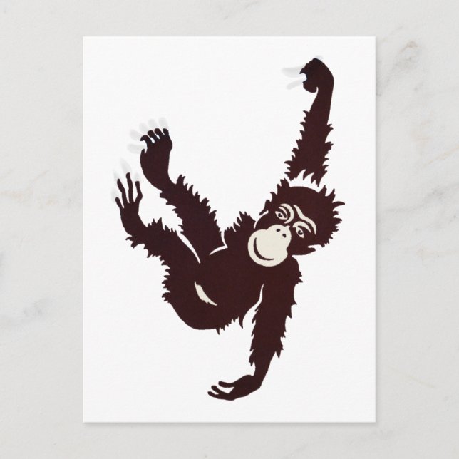 Cartão Postal Macaco Prendendo (Frente)