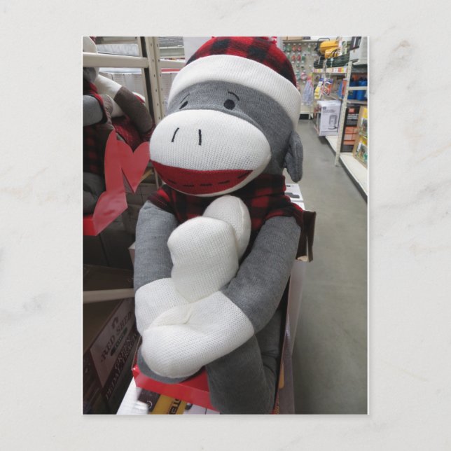 Cartão Postal Macaco Sock (Frente)