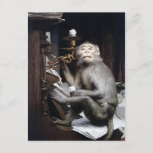 Cartão Postal Macaco sorridente
