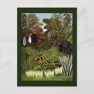 Cartão Postal Macacos-da-selva: Arte popular por Rousseau