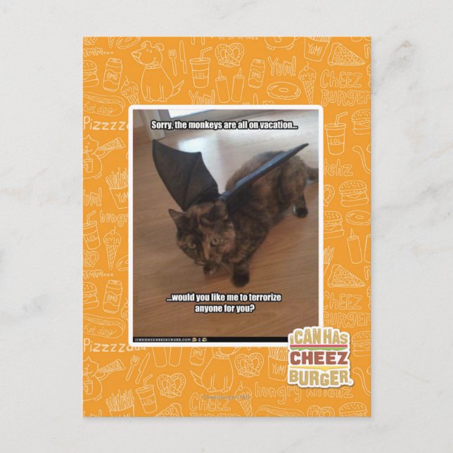 Cartão Postal Macacos em férias (Frente)