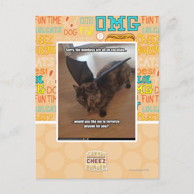 Cartão Postal Macacos em férias (Frente)